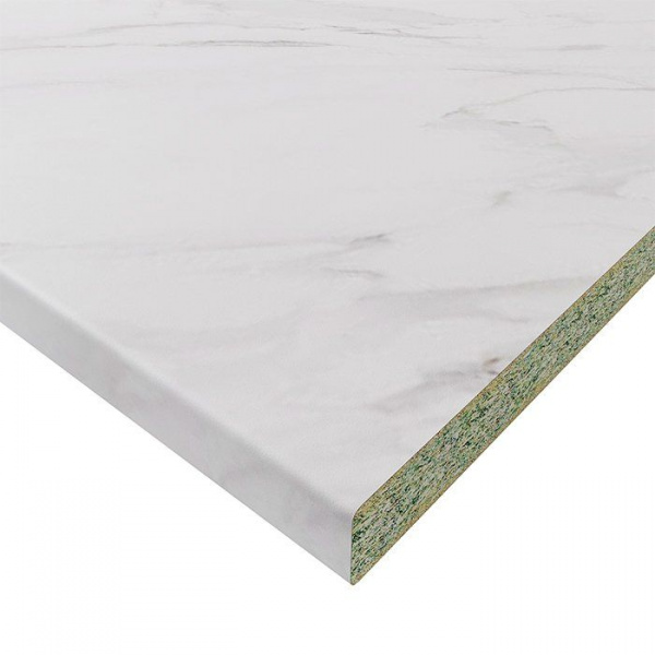 Столешница Мрамор светлый Volakas, HPL-пластик цвет, белый 150х60х4 см