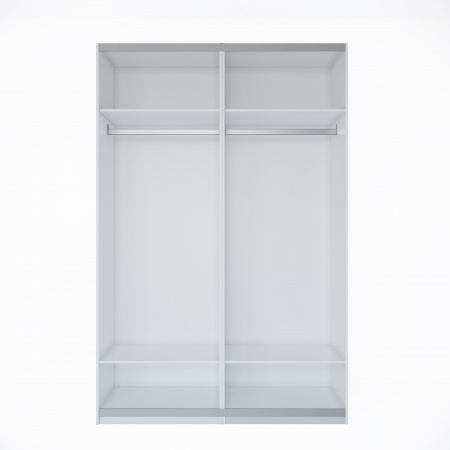 Шкаф-купе с зеркалом ЛАЙТ Е2, 240х200х58, ЛДСП, Дуб золотой, с полками и штангами