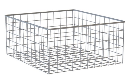 Корзина выдвижная 19х50х50, для шкафа шириной 60 см, цвет серебристый металлик