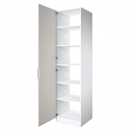 Шкаф 1-дверный ЛАЙТ К3, 240х60х60, ЛДСП, Кашемир, с полками