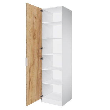 Шкаф 1-дверный ЛАЙТ К3, 240х60х60, ЛДСП, Дуб золотой, с полками