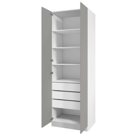 Дверь 230х40 для распашного шкафа шириной 80 см, ЛДСП цвет Шиншилла серая