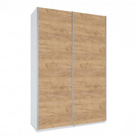 Шкаф-купе ЛАЙТ Е3, 240х120х58, ЛДСП, Дуб золотой, с ящиками, полками и штангой