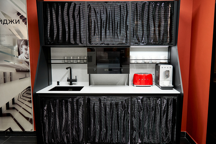 Кухня ДИДЖИ  с трехмерными фасадами фото 1