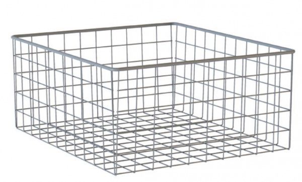 Корзина выдвижная 19х50х50, с доборами, для шкафа шириной 60 см, серебристый металлик