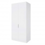 Шкаф 2-дверный распашной ЛАЙТ К1, 220х100х60, ЛДСП, Белый перламутр, с ящиками и полками