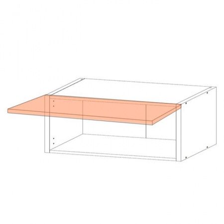 Корпус антресоли на пенал ЛАЙТ под одну дверь открывание наверх ЛДСП белый 24х60х56 см