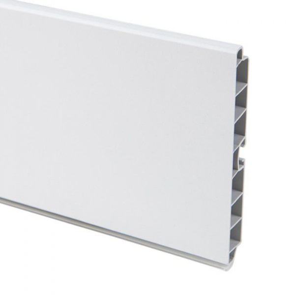 Цоколь для кухни 400х10 см со стыковочными элементами и заглушками цвет Белый матовый