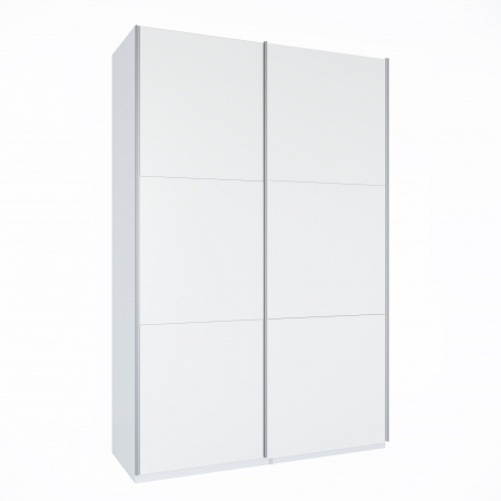 Шкаф-купе ЛАЙТ Е1, 220х200х58, ЛДСП, Белый перламутр, с ящиками, полками и штангами