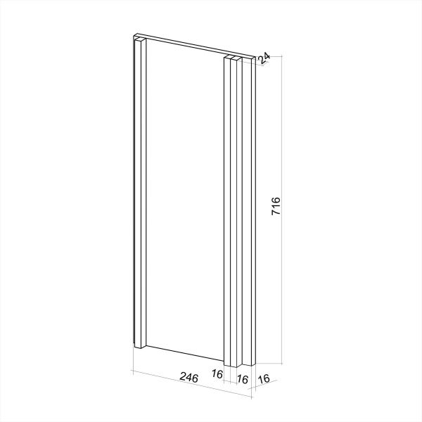 Угловая планка для напольного углового шкафа ЛАЙТ МДФ цвет Крем-брюле